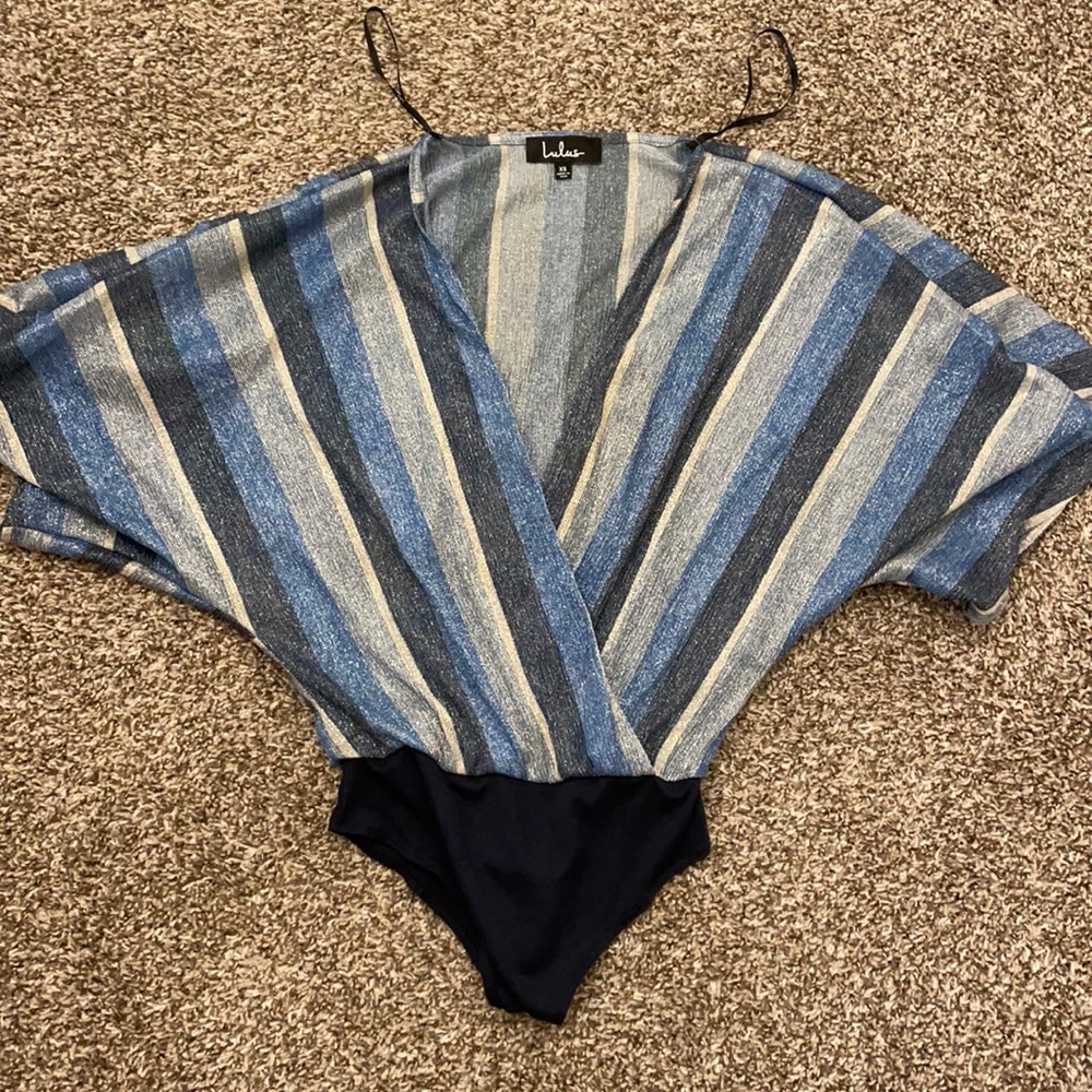 Sheer blue body suit from LuLus